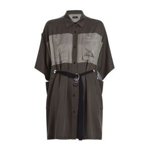 ⭕️ DIESEL Dress Olive green Satin Medium